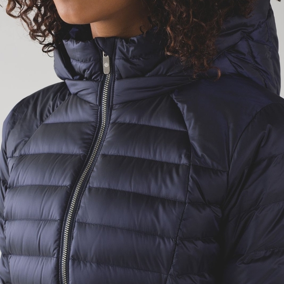 Lululemon Women's Brave The Cold Down Fill Hood Puffer Jacket Deep Indigo Size 6 - Picture 4 of 16